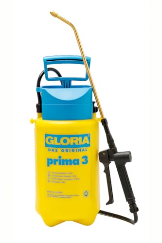 GLORIA Prima 3 Pressure Sprayer | Garden Sprayer | 3 Litre Capacity | Adjustable Brass Nozzle | Compact for the Small Garden
