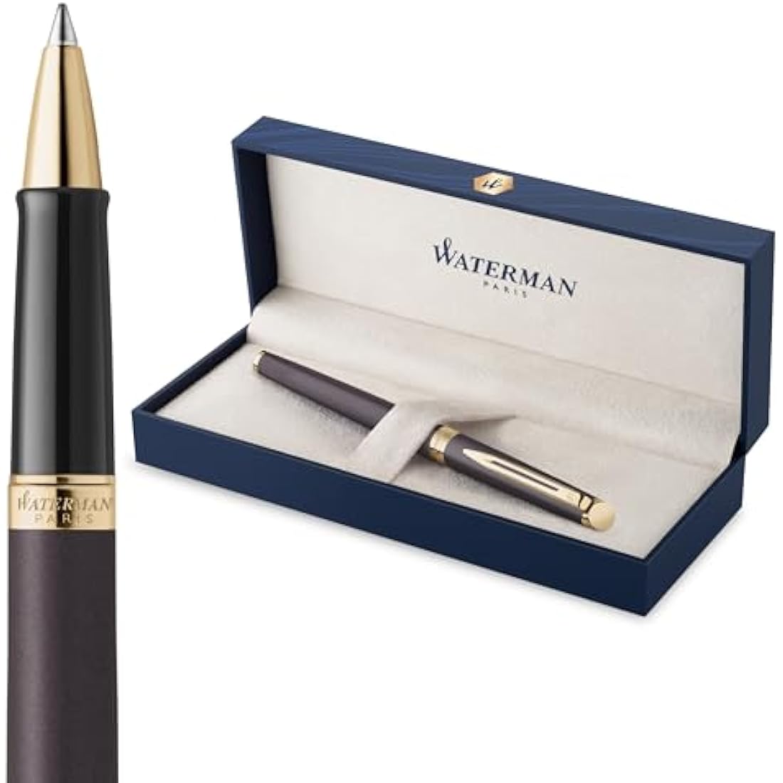 Waterman Hémisphère Rollerball Pen | Lava Black (The Understated Edit Collection) | Fine Point with Black Ink | Gift Box