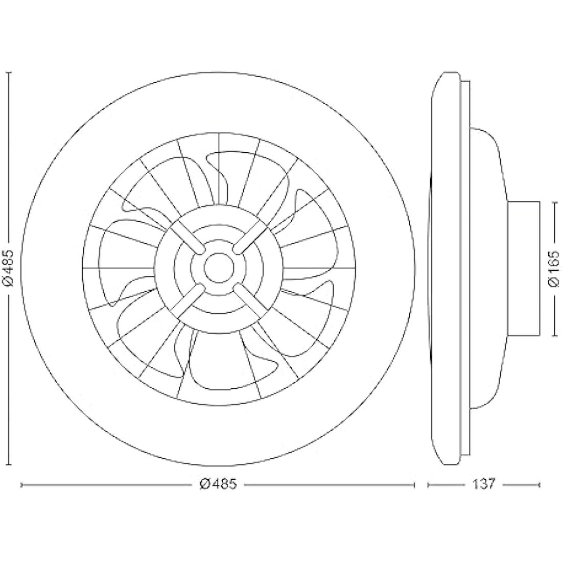 Philips LED Round Flat Fan Light 20W+40W with Remote Control [20W+40W - White] for Indoor Home Lighting, Living Room, Study, Office, Bedroom