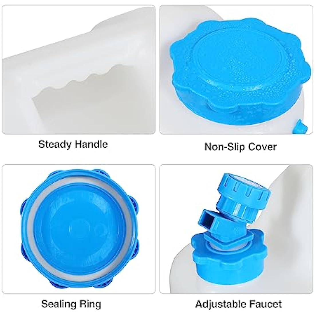 REDCAMP 15L/18.5L Camping Water Container with Tap, Portable Water Bottle Carrier with Spigot for Camping Hiking Outdoor