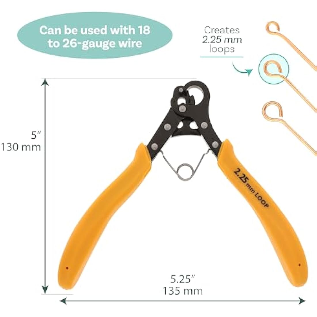 The Beadsmith One Step Looper – Create and Trim Consistent 2.25 mm Loops for Jewelry, Use with 18-26g Craft Wire