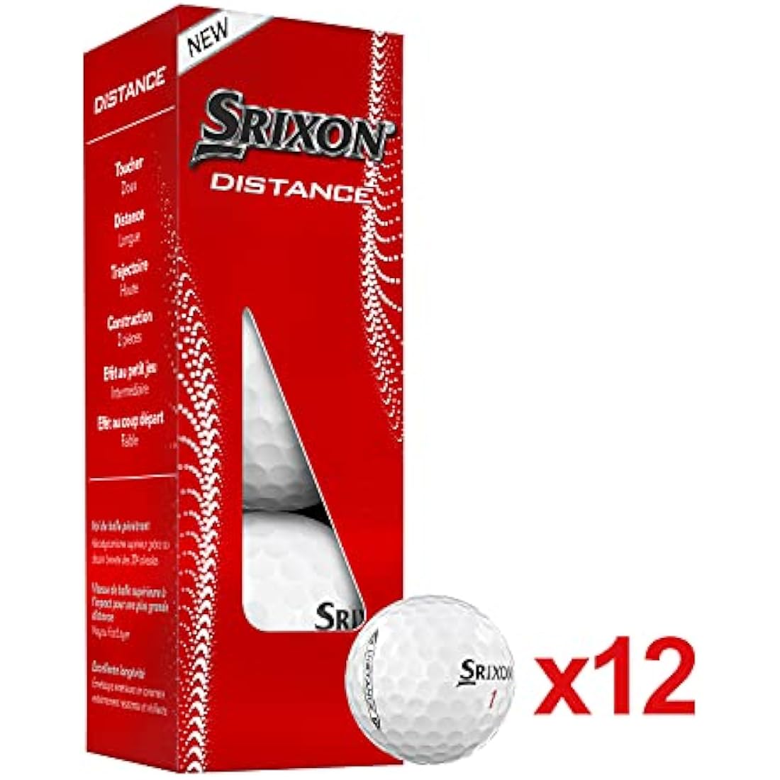 Srixon Distance 10 (NEW MODEL) - Dozen Golf Balls - High Velocity and Responsive Feel - Resistant and Durable - Premium Golf Accessories and Golf Gifts