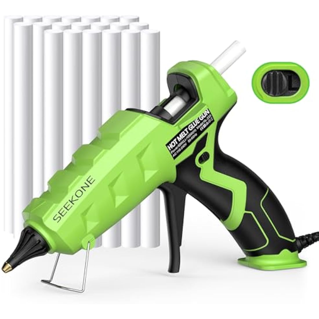 SEEKONE Hot Glue Gun, 60/100W Dual Power High Temp Heating Glue Gun Kit with 20pcs Glue Sticks, No Drip and Leakage Design, Electric Glue Gun for DIY, Arts, Crafts, Quick Home Repairs, Sealing