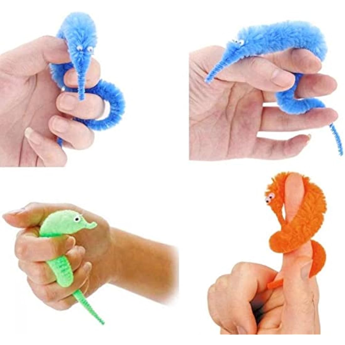 JZK 30 x Magic twisty wiggly worm fuzzy worm for kids birthday party favours, party bag fillers, party supplies