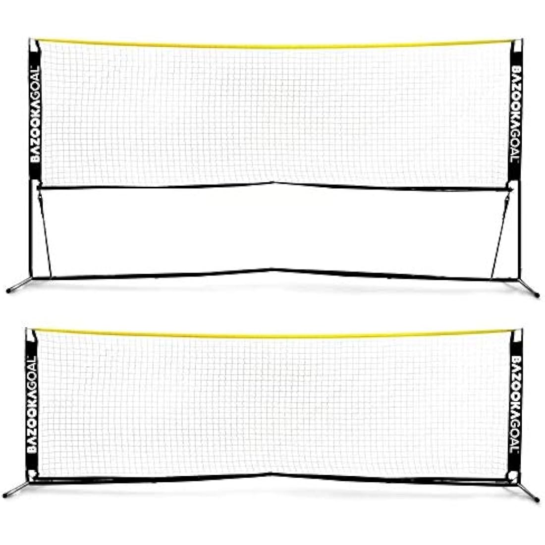 BazookaGoal Football Tennis Net 9.8x3.3ft Complete Set – Adjustable and Foldable Volleyball Net Training Tennis Net for Kids and Adults