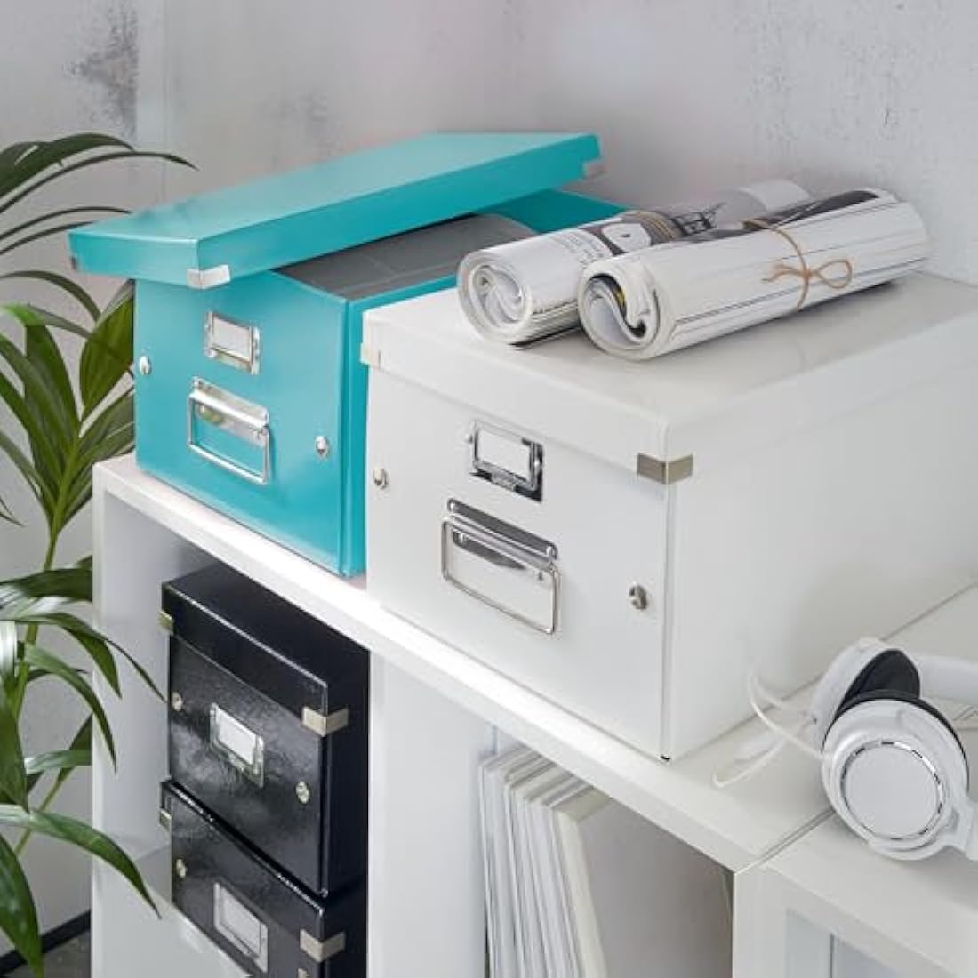Leitz DVD Storage Box, Ice Blue, Click and Store Range, 60420051