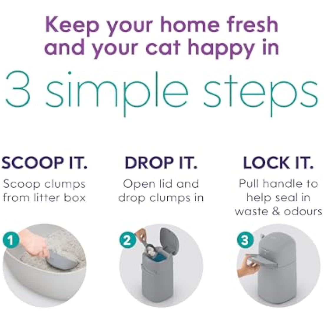 Litter Genie Easy Roll Bin with 1 Refill