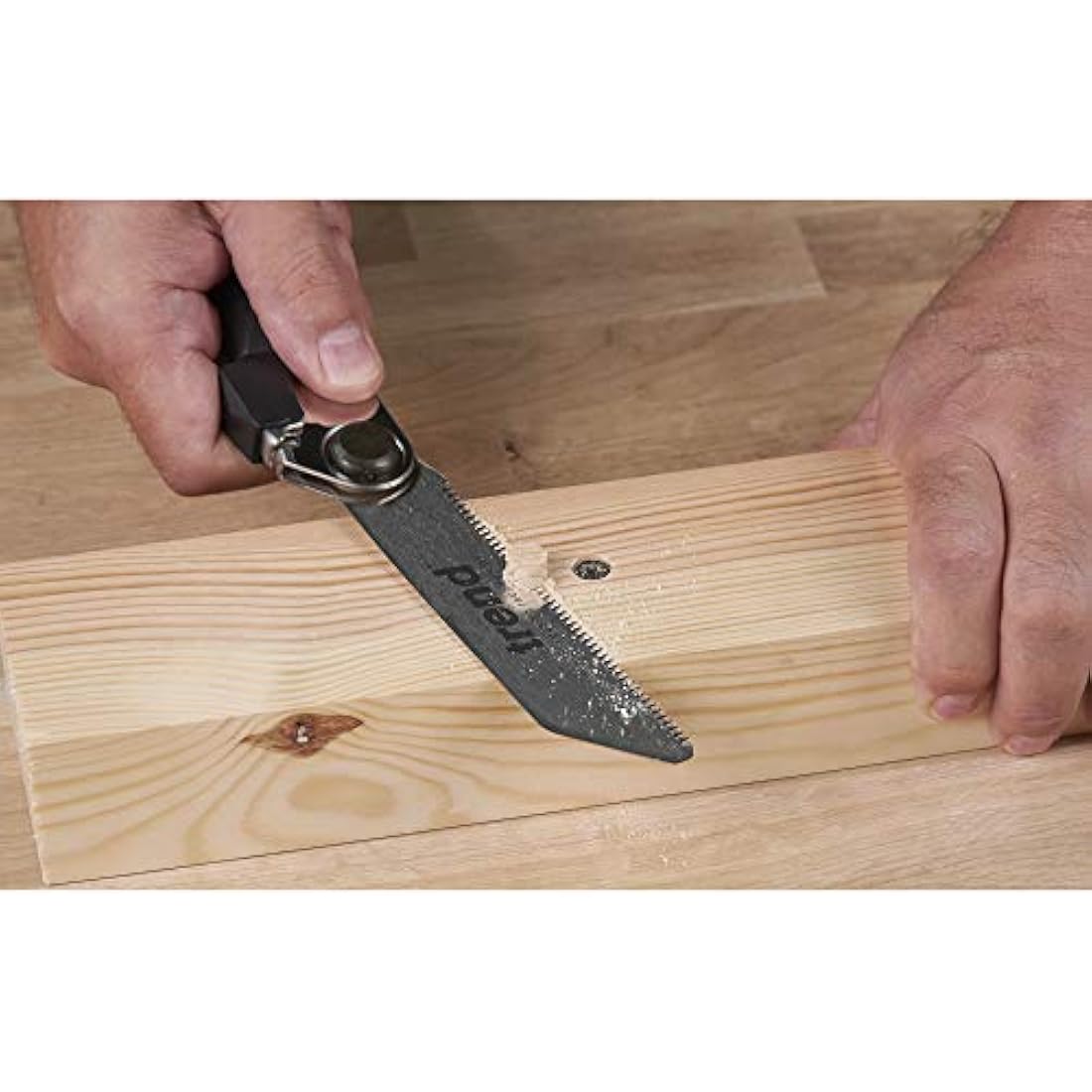 Trend Folding Flush Saw, 120mm Carbon Steel Blade, Flush Cut Trimming for Dowels & Joints, FFS/120