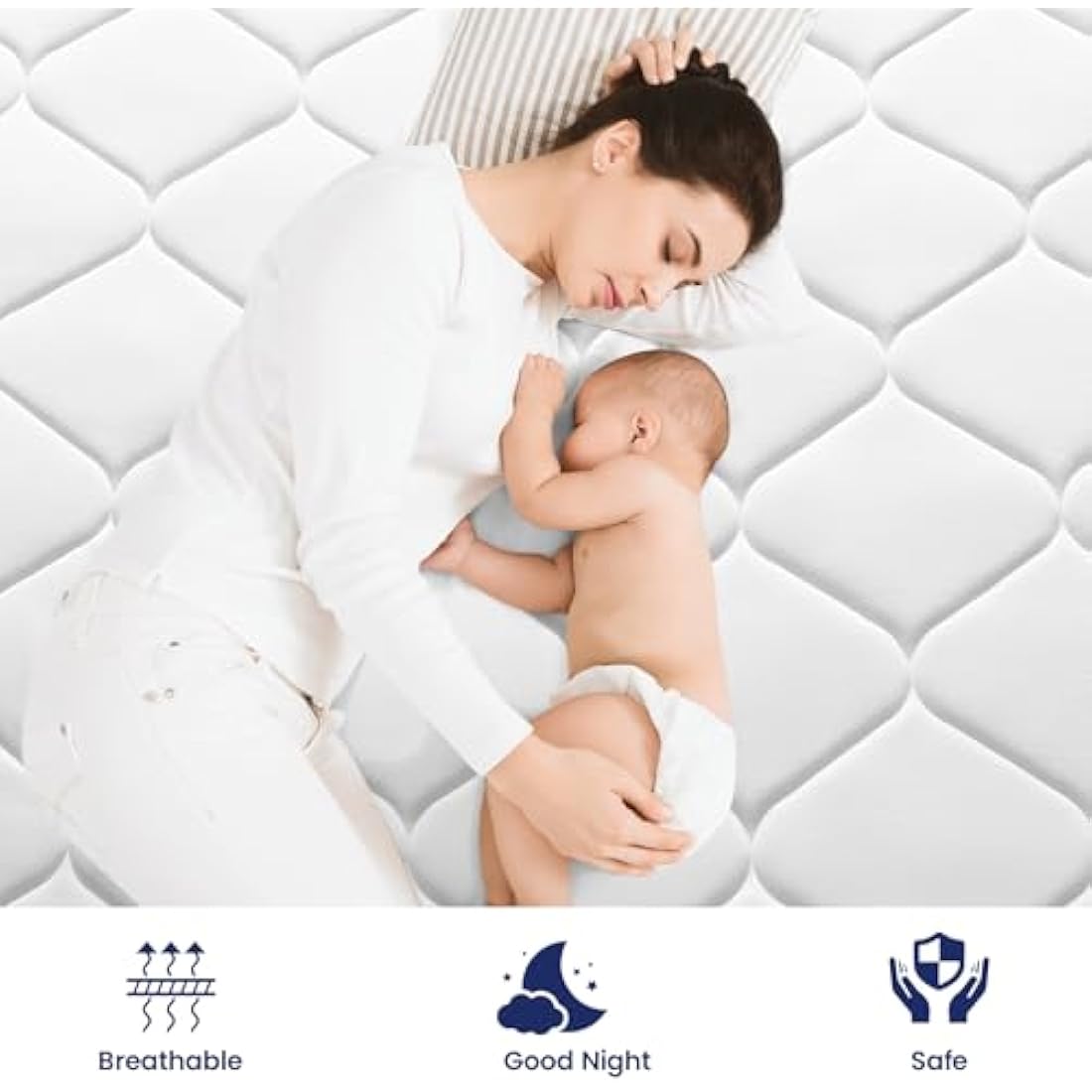 BedStory Single Mattress 90x190cm – 22cm Thick Pocket Sprung Mattress for Pressure Relief & Comfort Sleep