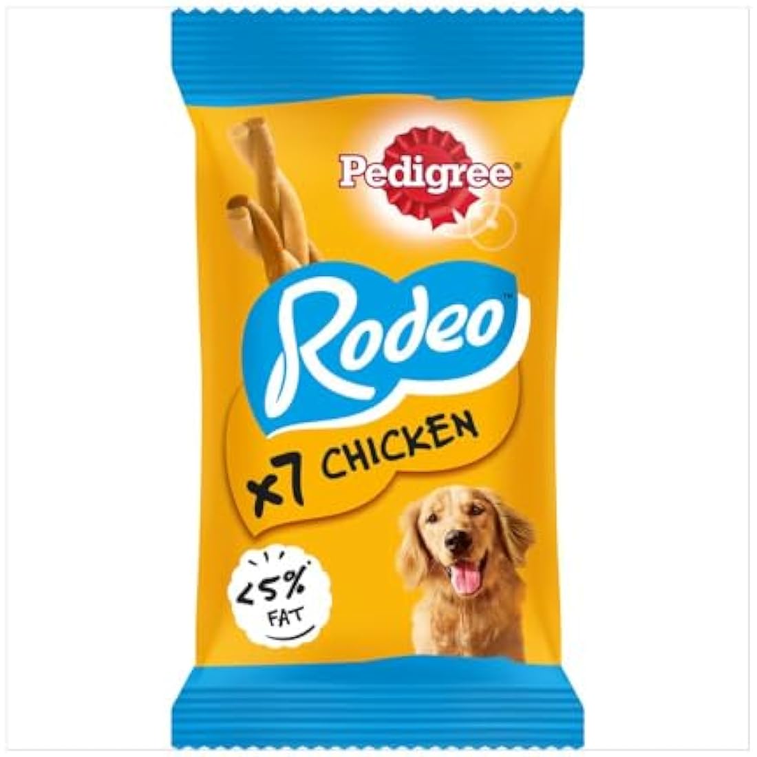 Pedigree Rodeo 84 Sticks, Dog Treats with Chicken - no artificial Colours or Flavours providing tasty Nutrients, Vitamins, Minerals and Omega 3, Pack of 12 (12 x 7)