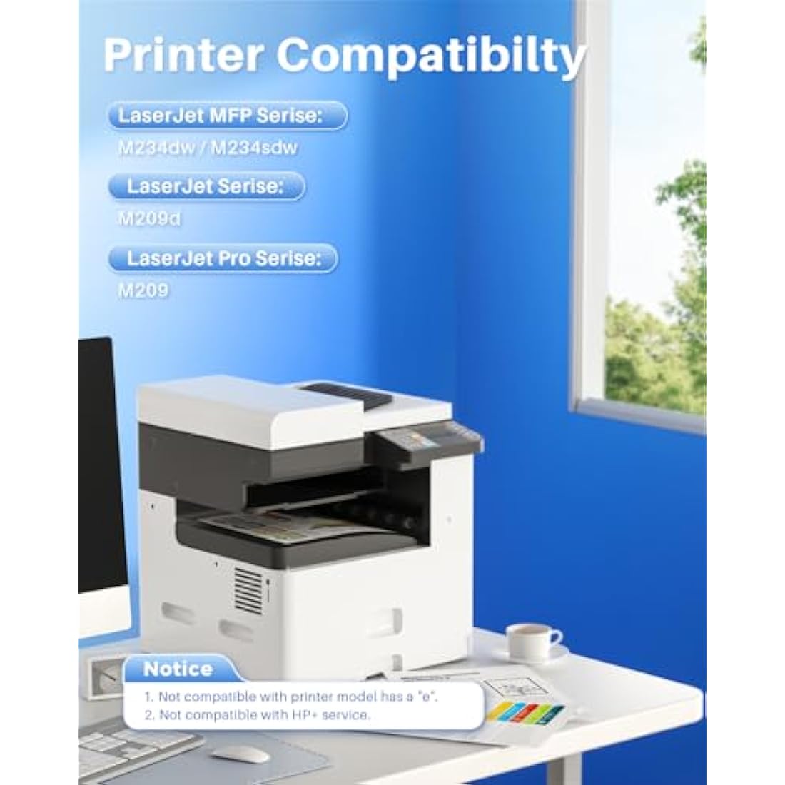 Skydo 135A Toner Cartridge, With Chip, Compatible for HP W1350A 135A W1350X 135X Laserjet Toner Cartridge for H P Laserjet M209 M209dw MFP M234 M234dw M234sdw M234sdn Printer (1-Black)