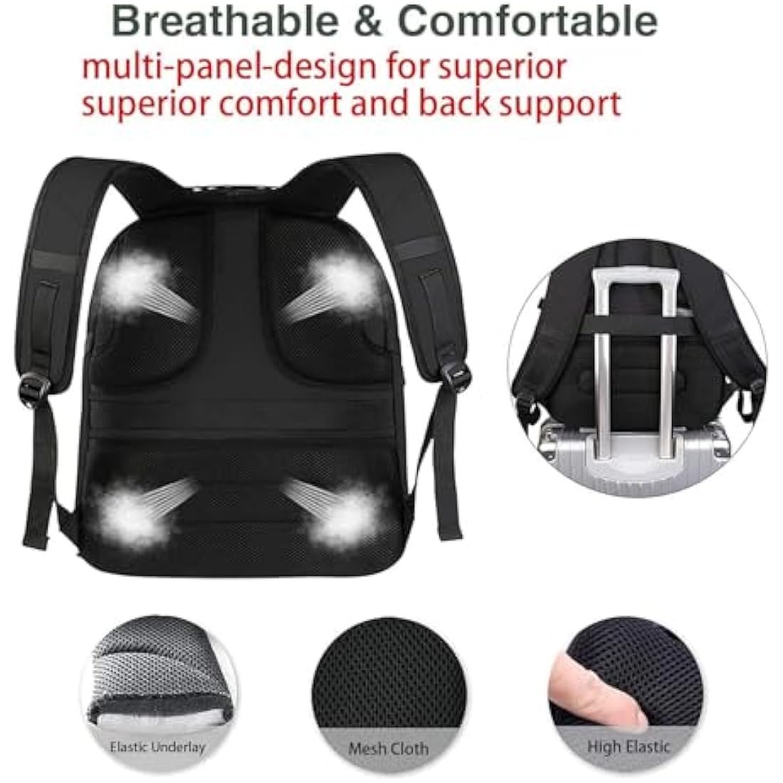 MATEIN Travel Laptop Backpack Large, 17.3 Inch Backpack 50L School Bag Water Resistant, Work Computer Rucksack for Men Anti Theft TSA with USB Charging Port, Laptop Bags for School College Business