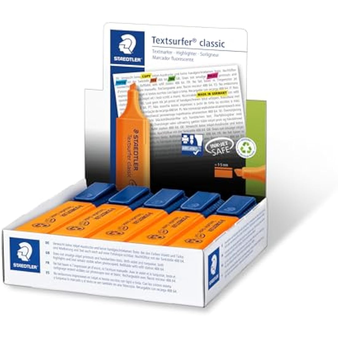 STAEDTLER 364-4 Textsurfer Classic Highlighter - Orange (Box of 10)