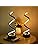 Set of 2 Modern Spiral LED Table Lamps,ELINKUME Warm White Bedroom Bedside Lamp,Stepless Dimmable,Living Room Minimalist Decorative Lighting 12W,Reading Desk Light for Office and Study,Black