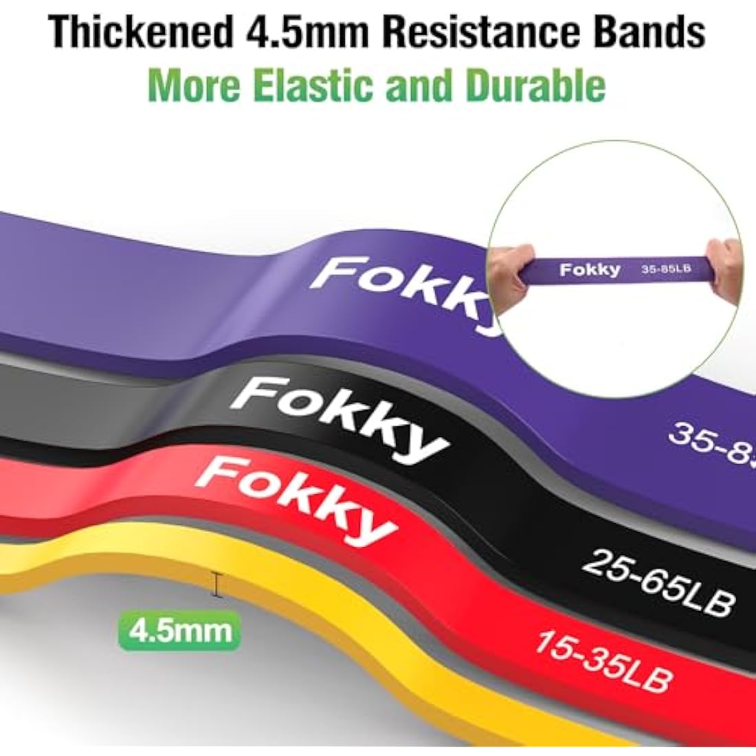 Resistance Bands Set, 4 Levels Exercise Bands for Men Women,Pull Up Bands Gym for Crossfit Fitness Strength Training Yoga with Door Anchor, Handles, Protective Covers, Carry Bag & Training Instruction