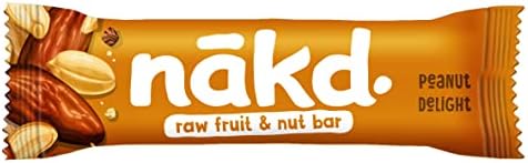Nakd Peanut Delight Natural Fruit & Nut Bars - Vegan - Healthy Snack - Gluten Free - 35g x 18 bars