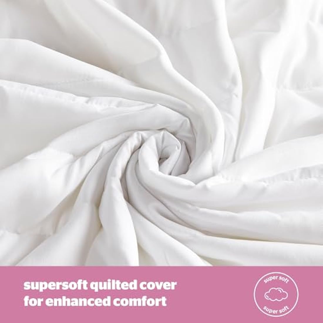 Silentnight Quilted Mattress Protector – Premium Luxury Soft Cosy Mattress Cover Protector Pad with Extra Deep Fit Elasticated Straps – Hypoallergenic, Super Soft and Machine Washable - King, White