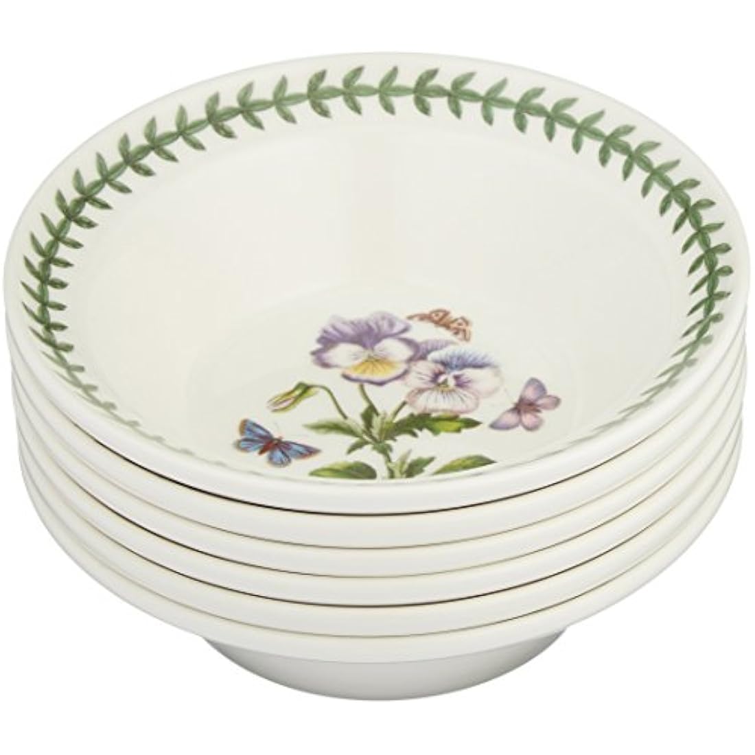 Portmeirion Botanic Garden Oatmeal Bowl, Various Motif - set of 6 , Dia.15cm