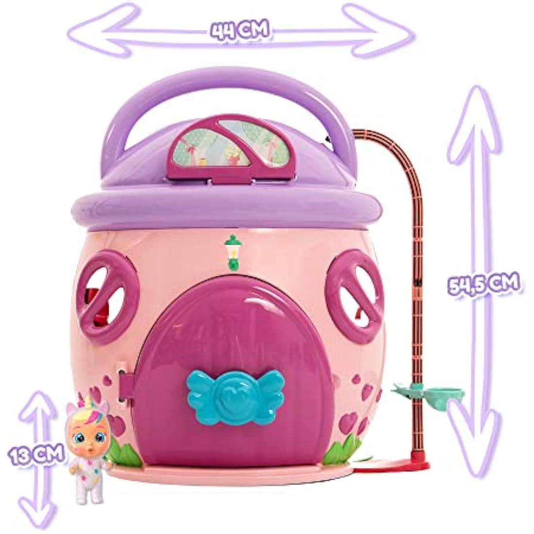 CRY BABIES MAGIC TEARS Dreamy's Mega House, Dreamy character Dolls House with +25 Accessories - Playset toy for Boys and Girls +3 Years