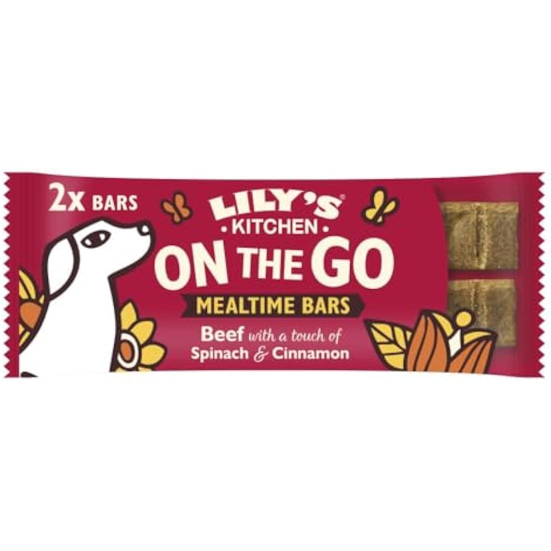 Lily's Kitchen Made with Natural Ingredients Beef On the Go Bars for Dogs 16 x 40g