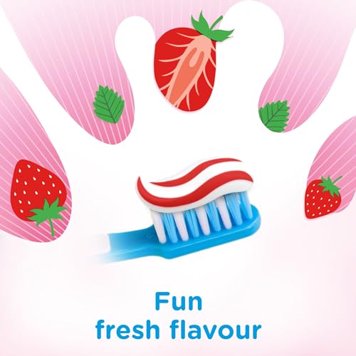 Aquafresh Splash Kids Toothpaste 3-8 years, Strawberry Flavour Toothpaste, 75 ml