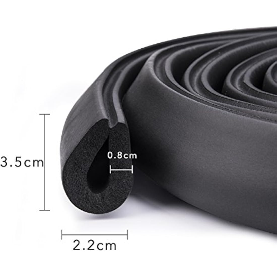 Vicloon Edge Protectors, 2M * 2 Roll Foam Safety Strip, Kids Anti Collision Strip, Thicken Soft Protective, Edge Corner Guard for Baby, Kids and Child - Black
