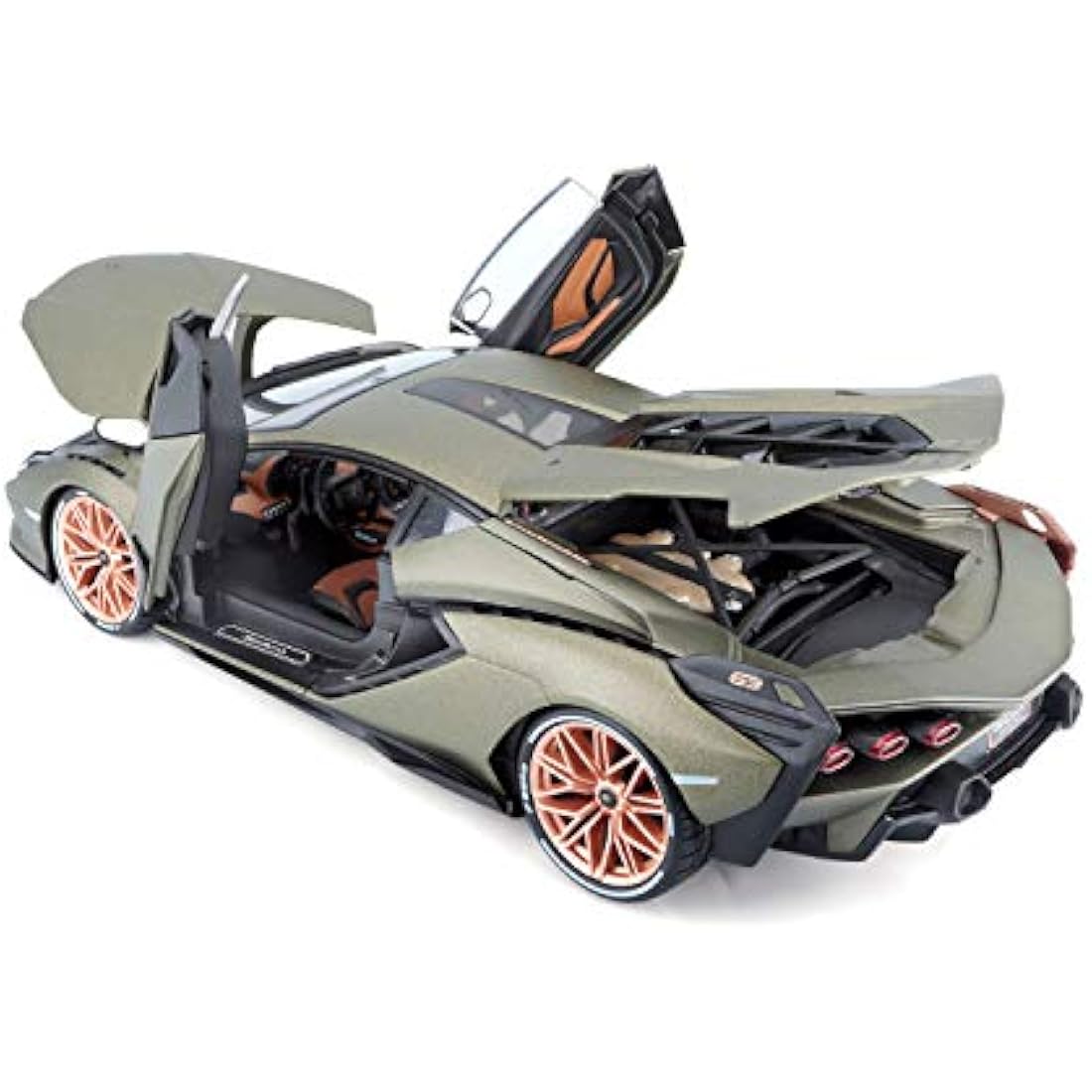 Bburago LAMBORGHINI SIAN Super Car - 1:18 Scale - Incredibly Detailed Die-Cast Replica Collectible Model Vehicle, Green
