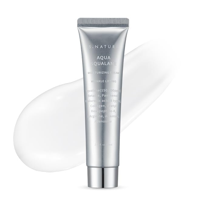 S.NATURE Aqua Squalane Moisturizer, 2.03 Fl Oz, moisturizing, daily, soothing, hydrating, nourishing, removes pores and sebum, 2.03 Fl Oz