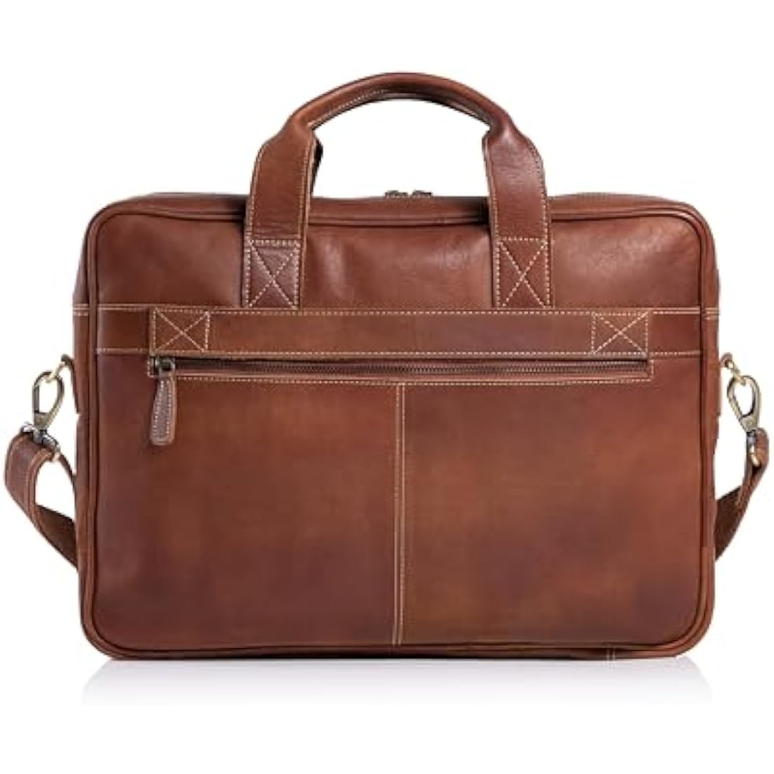 KomalC 16 Inch Leather briefcases Laptop Messenger Bags for Men and Women Best Office Satchel Bag