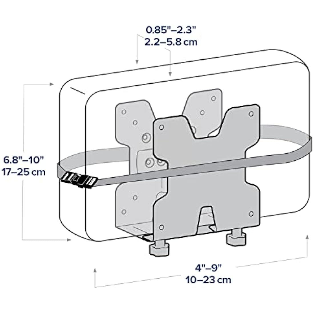 Ergotron Thin Client Mount - Mounting kit (holder, mounting hardware, strap) for personal computer - black - pole mount - for P/N: 45-353-026, 45-354-026