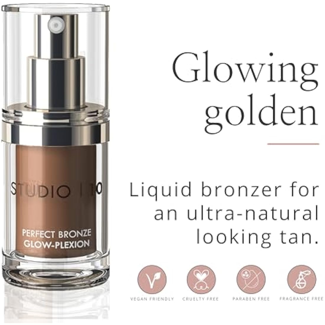 Studio10 Perfect Bronze Glow Plexion Face Bronzer and Highlighter for Mature Dry or Textured Skin with No Shimmer Finish