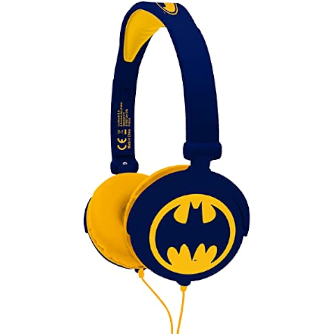 LEXIBOOK, Batman, Stereo Headphones, kids safe volume, foldable and adjustable, blue/orange, HP015BAT