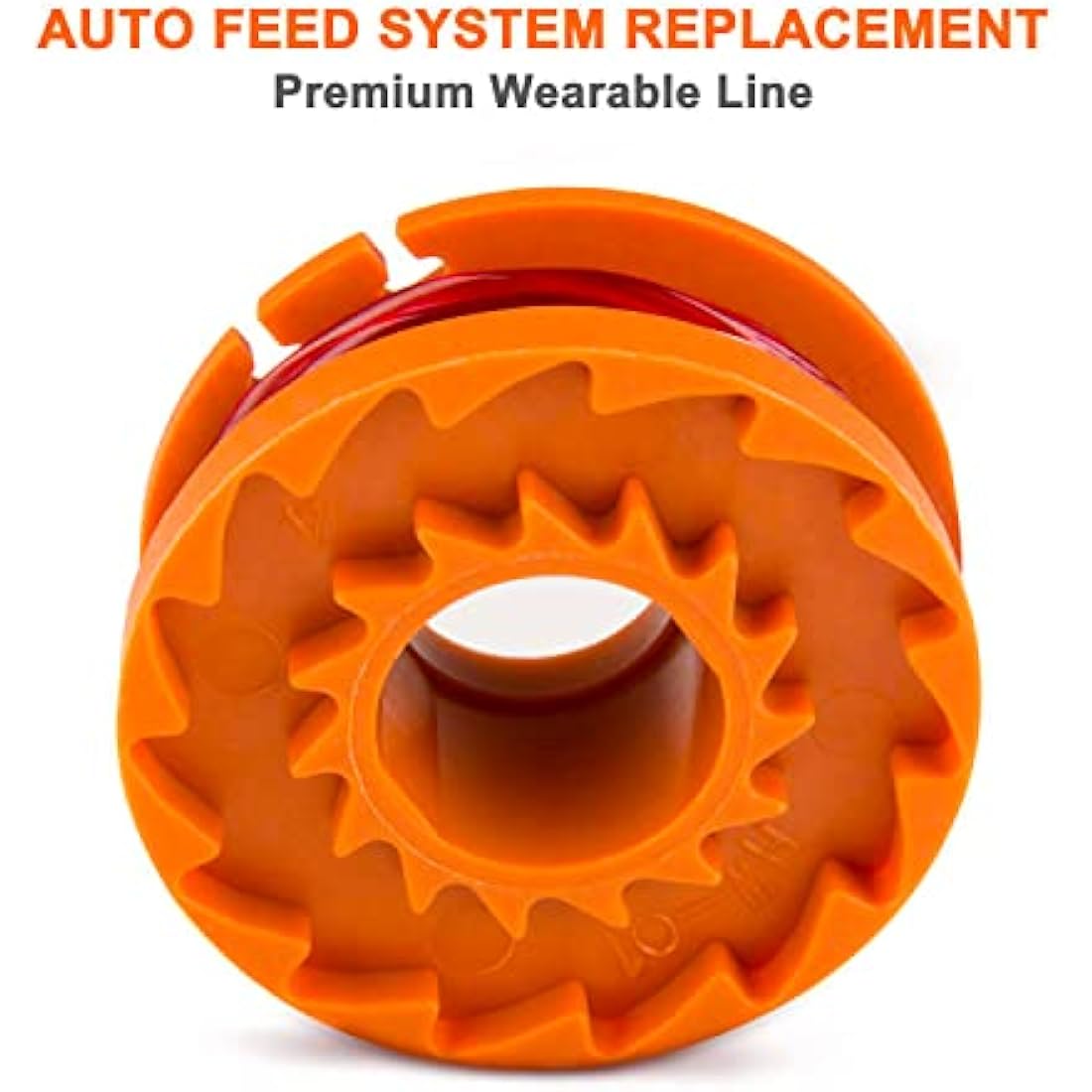 Worx Strimmer Spool Lawn Mower with 4 Pcs Spool Lawn Mower & 1 Pcs replacement cap, Strimmer Spool Grass Trimmer Spool Replacement Trimmer Spool Lawn Mower Line Worx Replacement orange