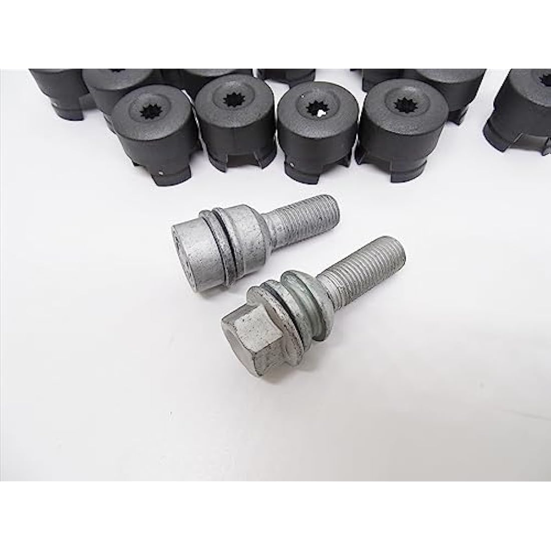 Partsdealers WHEEL NUT BOLT COVERS CAPS FOR VW TRANSPORTER T5 T5.5 TOUAREG AMAROK 19mm GREY x20 NEW SET + TOOL…