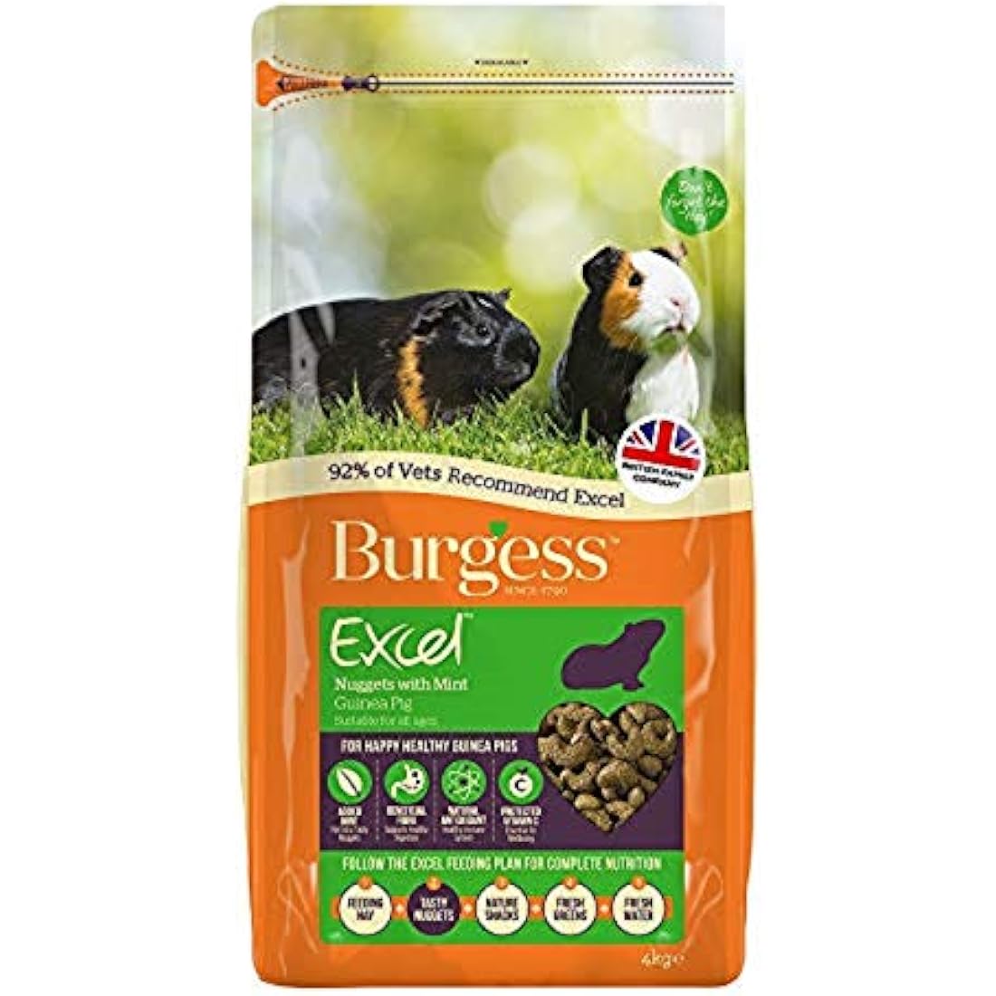 Burgess Excel Guinea Pig Nuggets with Mint 2kg