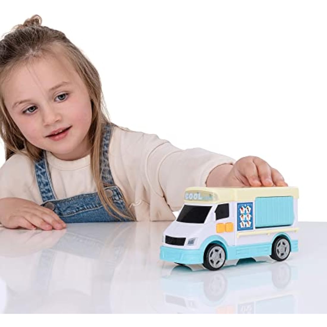Teamsterz Mighty Machines Small Ice Cream Van Toy | Light And Sound Childrens Sweetie Ice Cream Truck For Kids | Kid's Play Figures And Vehicles Toy Car Set | Suitable For Ages 3+