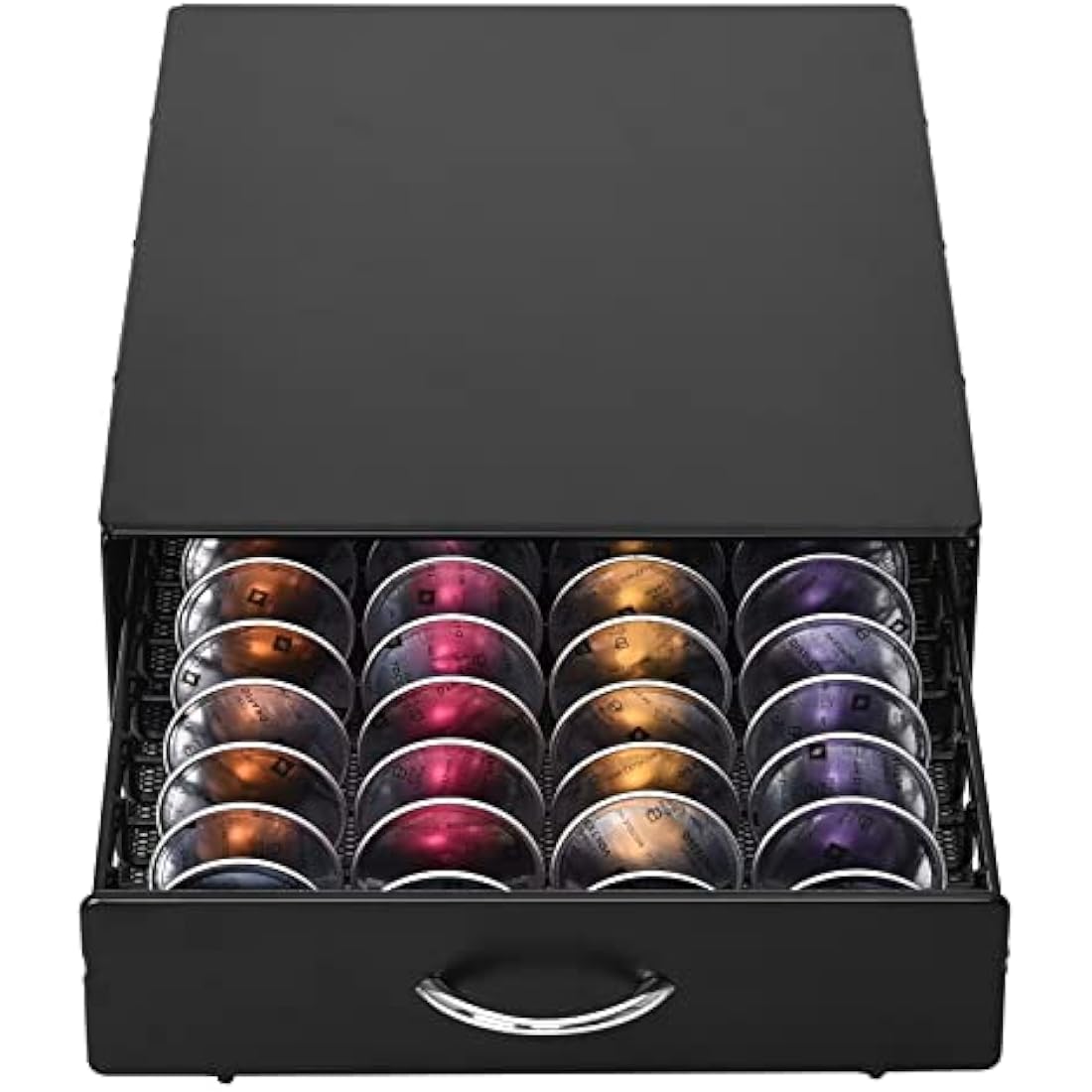 SYSYLY Coffee Capsule Storage Drawer Tray for 40 Vertuoline pods,Coffee Pod Holder Box,Organiser & Machine Stand