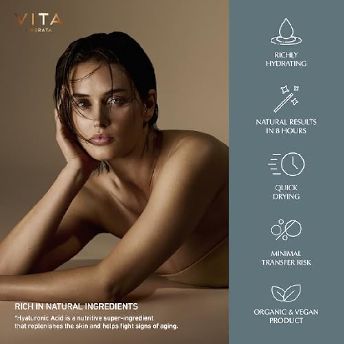 VITA LIBERATA, Tinted Tanning Mousse Medium 200ml & Mitt Bundle, Fast Drying Formula, Tinted for even & streak-free application, Natural & Organic Ingredients, Tanning Mitt for Flawless Application