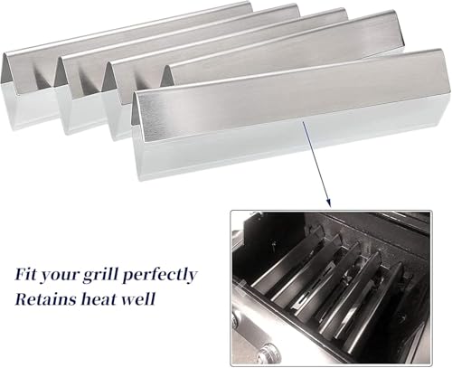 Denmay 7621 44.45CM Flavorizer Bar 1.3mm Stainless Steel Heat Plate for Weber Genesis 300 series E/EP-310, 320, 330, Genesis S-310, 330 (with Front