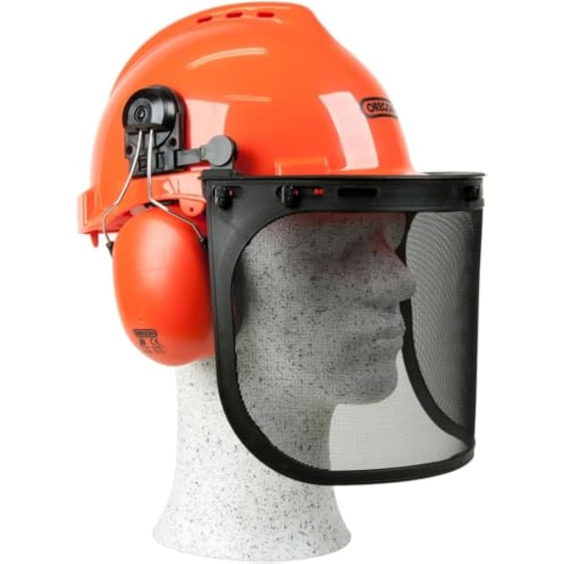 OREGON Yukon Chainsaw Safety Helmet with Protective Ear Muff and Mesh Visor (562412) , Black