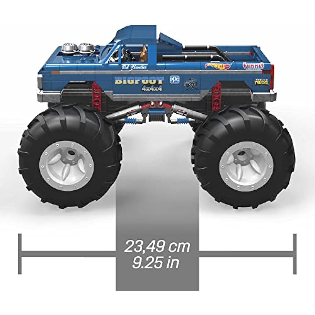 MEGA Hot Wheels Collectible Monster Truck Building Toy for Adults 1:18 Scale Bigfoot with Deluxe Features, for Fans and Collectors, HHD20