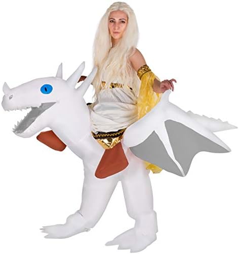 Morph Adult Inflatable Ride-On Dragons Halloween Costumes Fancy Dress Outfit