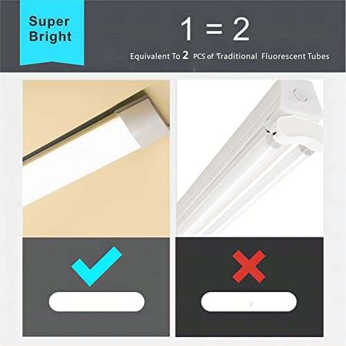 Sundertech 3FT 90cm [Set of 2= 6FT 1.8m] LED Batten Light 25w 2760LM (3000K/4000K/6500K 3cct in 1) Selectable Wall Ceiling Mount (3FT 90cm* 2 Packs)