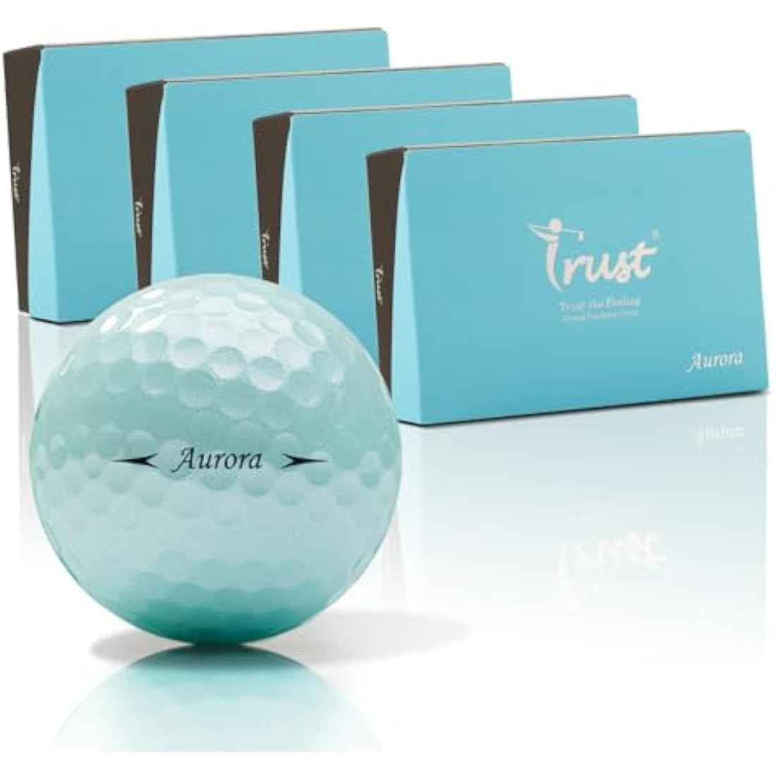 Trust Golf Balls Aurora | Rosa | Tour-Level Performance | Stand Out | Maximum Distance | Straight Flight | Stopping Power | Crystal Urethane Cover for Ultimate Control | 12 or 48 Balls