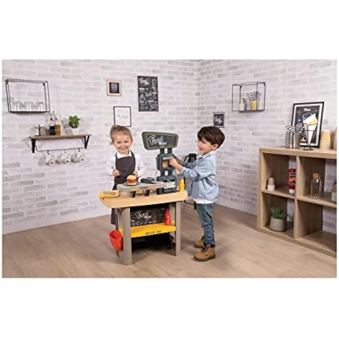 Smoby - Food Corner - Cuisine Restaurant - Jouet d'imitation avec 29 accessoires