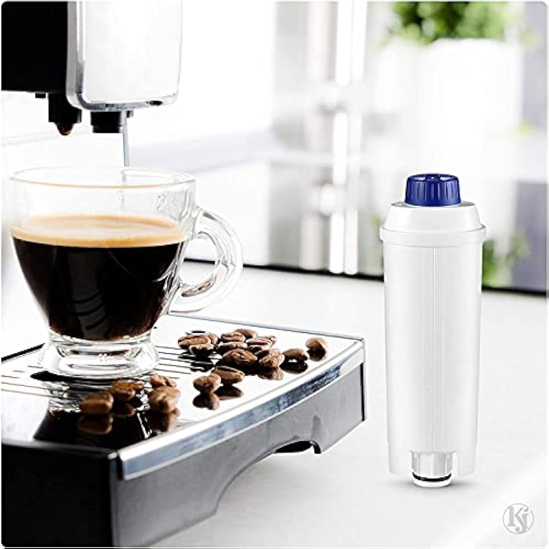 Aiitomg 6PCS Water Filter for Delonghi Replacement Coffee Machine Water Filter with Activated Carbon Softener for De'Longhi ECAM, ETAM, EC, BC Series