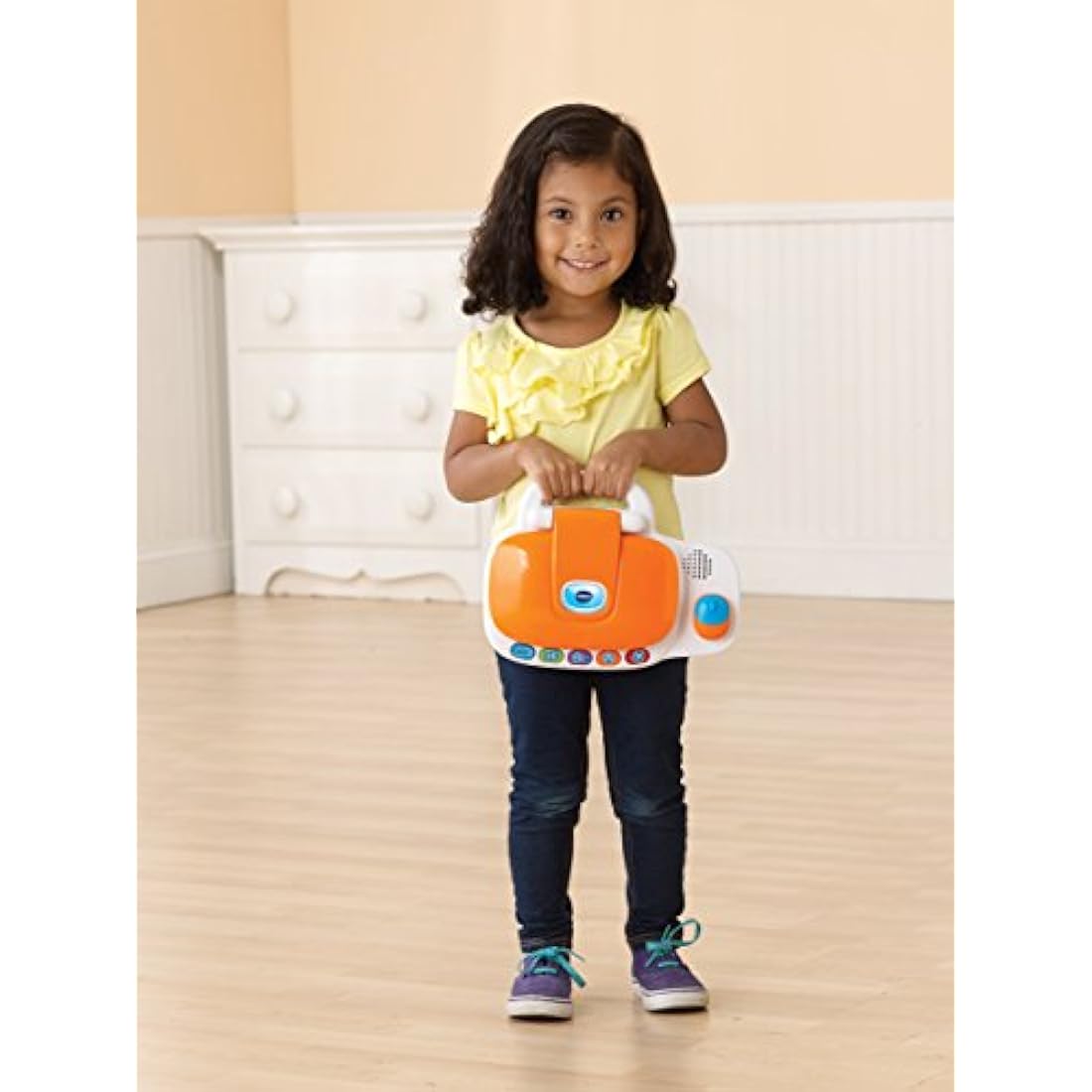 VTech 155403 Pre School Laptop Interactive Educational Kids Computer Toy with 30 Activities Suitable for Children 3, 4, 5+ Year Olds Boys & Girls, White/Orange