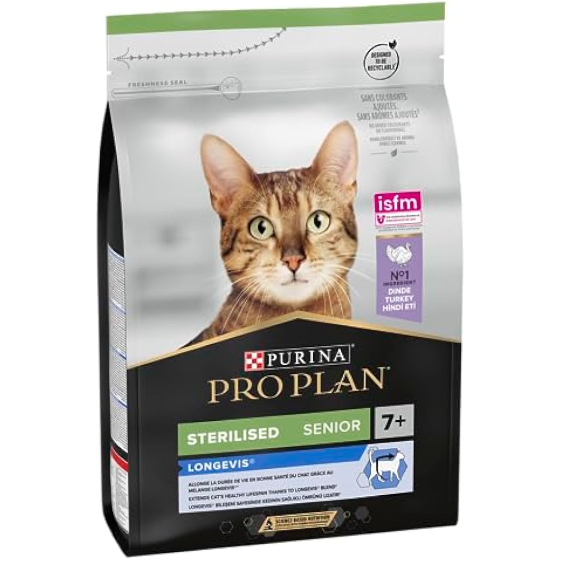 PRO PLAN Senior 7+ Sterilised Longevis Turkey Dry Cat Food 3kg