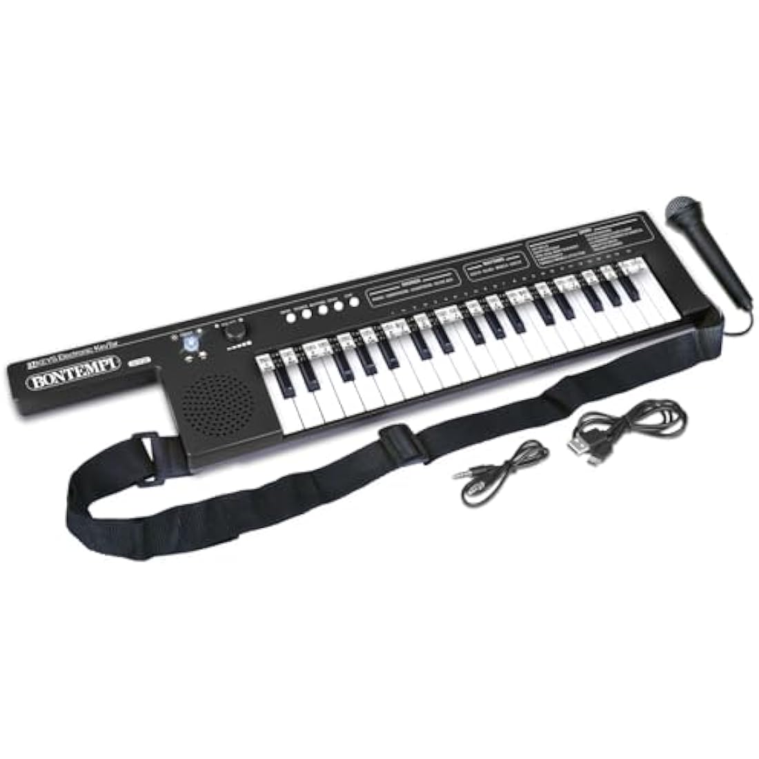 Bontempi | KeyRhythm - 37 Keys Keytar with Shoulder Strap and Rechargeable Battery for Unlimited Music Freedom