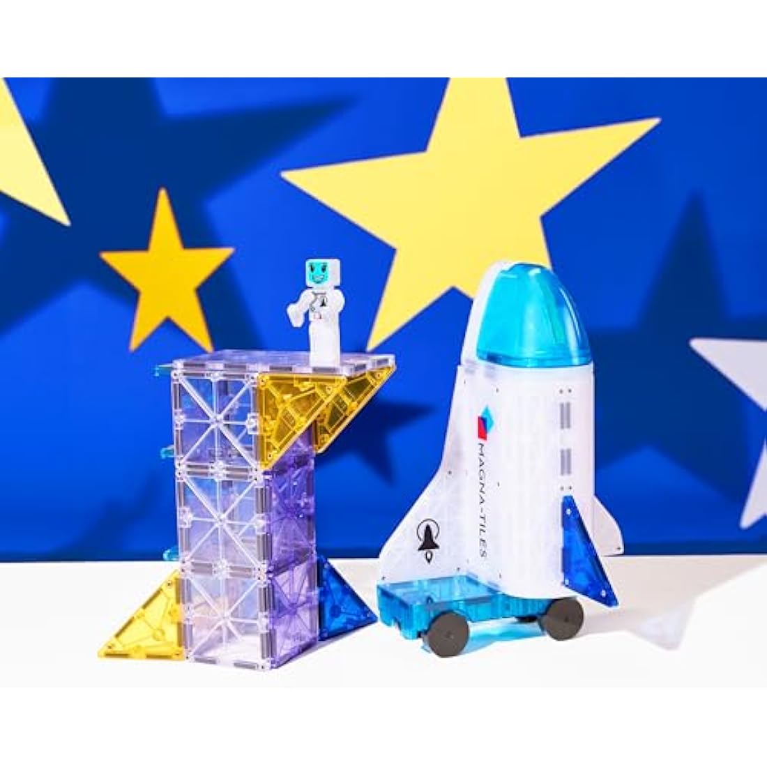 Magna-Tiles Space 32-Piece Magnetic Construction Set, The Original Magnetic Building Brand